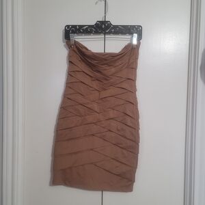 Nikibiki Strapless Tan Dress